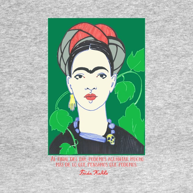 Frida Kahlo quote “Al final del día podemos aguantar mucho más de lo que pensamos que podemos” by GalleryArtField